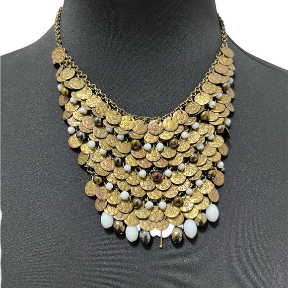 *CLEOPATRA COIN BIB NECKLACE - Picture 2 of 5